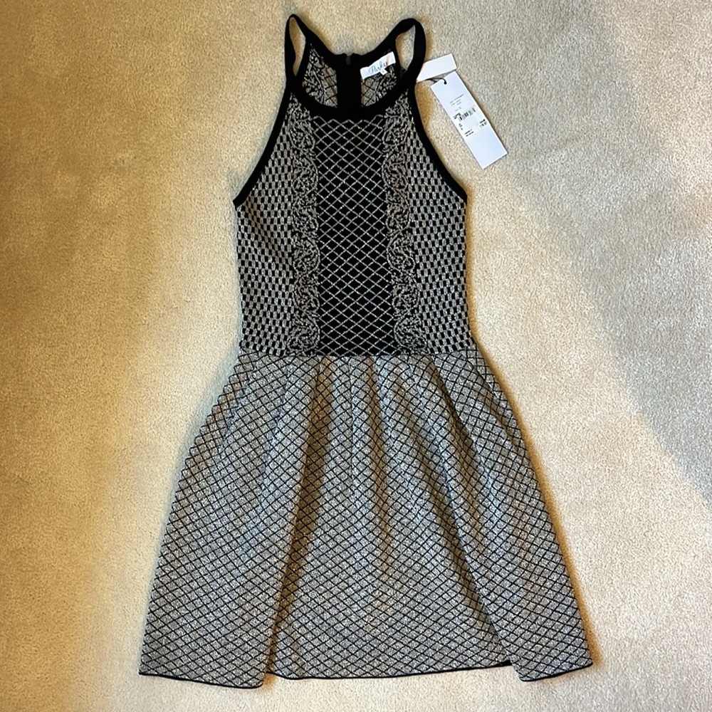 Gold and Black Patterned Dress